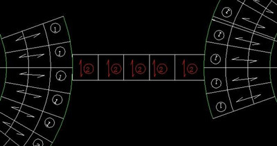 塔間平臺過道鋼格板布置圖 塔間平臺過道鋼格板布置圖